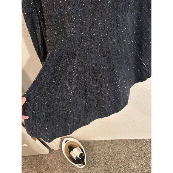 Soft Surroundings Glitter Ruffle Open Cardigan Sweater - Picture 10 of 10